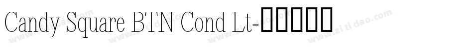 Candy Square BTN Cond Lt字体转换